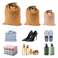 3Pcs 3 Styles Faux Suede Fabric Packing Drawstring Bags&nbsp;ABAG-CO0001-02