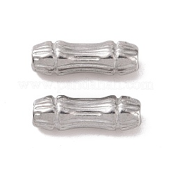 変色しない304ステンレススチールビーズ  竹の棒  ステンレス鋼色  13.5x3.5mm  穴：1.8mm&nbsp;STAS-C059-02P