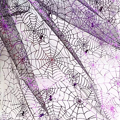 ポリエステル製スパイダーウェブデコメッシュ  パープル  2085x1650x0.1mm&nbsp;DIY-WH20049-45B-03