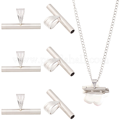 6Pcs 201 Stainless Steel Brooch Convert Necklaces Pendant Hooks&nbsp;STAS-BBC0010-60