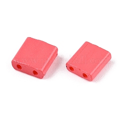 2-Hole Baking Paint Glass Seed Beads&nbsp;X-SEED-S023-17C-18