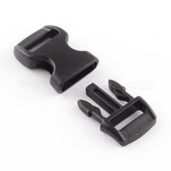 POMプラスチックサイドリリースバックル  サバイバルブレスレットの留め金  ブラック  29x15x6mm  穴：11x3.5mm&nbsp;KY-R002-01