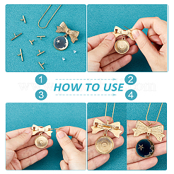 12Pcs 3 Styles Brass Tube Bails&nbsp;DIY-FH0007-67G