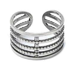 304 Stainless Steel Cuff Rings&nbsp;RJEW-M019-59P