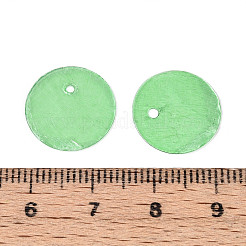 Spray Painted Natural Capiz Shell Disc Charms&nbsp;X1-BSHE-T014-02E
