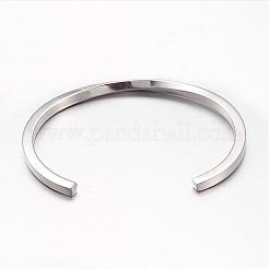 Tarnish Resistant 304 Stainless Steel Cuff Bangles&nbsp;BJEW-D434-05P