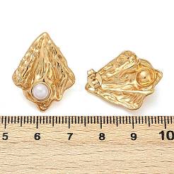 304 Stainless Steel ABS Plastic Pearl Stud Earrings&nbsp;STAS-D368-01B-G