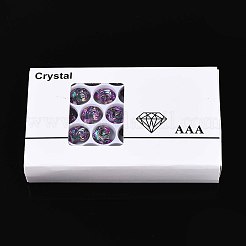 140個の電気メッキガラスチャーム  シェル形状  暗い蘭  14x12x5.5mm  穴：1~1.5mm&nbsp;EGLA-T029-05A