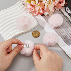 4Pcs Artificial Wool Pompom Ball Shoe Buckle Clips&nbsp;HJEW-WH00199