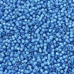 MIYUKIデリカビーズ  シリンダー  日本製シードビーズ  11/0  （db1783)白裏地カプリ青ab  1.3x1.6mm  穴：0.8mm  約10000個/袋  50 G /袋&nbsp;SEED-X0054-DB1783