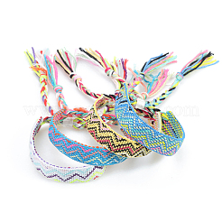 Cotton Braided Wave Pattern Cord Bracelet&nbsp;FIND-PW0013-002