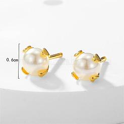 Elegant 201 Stainless Steel Imitation Pearl Stud Earrings for Women&nbsp;FV8306