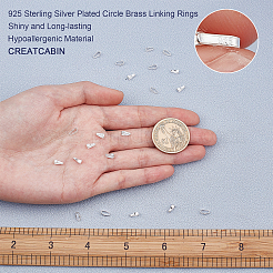 スターリングシルバーのスナップオンベイル20個925個  スタンプ925個付き  銀  7x3x2.5mm  穴：2x5.5mm&nbsp;STER-CN0001-10