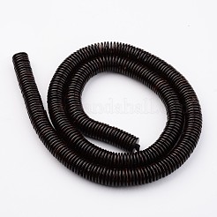 天然のココナッツビーズ連売り  染色されていない  フラットラウンド  ココナッツブラウン  12x2mm  穴：2mm  約340個/連  26.8インチ&nbsp;X-BSHE-P021-23-12mm