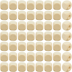 染色されていない天然木ビーズ300個  キューブ  無鉛の  バリーウッド  10x10x10mm  穴：3.5mm&nbsp;WOOD-SP0001-63