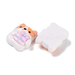 Opaque Resin Puppy Cabochons&nbsp;RESI-K027-32