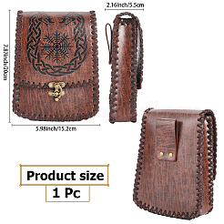 Nordic Embossed PU Leather Belt Bags&nbsp;AJEW-WH20072-13