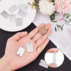 201 Stainless Steel Rectangle Stamping Blank Tag Pendants&nbsp;STAS-UN0002-77P