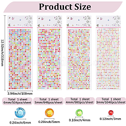 4 Sheets 4 Styles Acrylic Self Adhesive Stickers&nbsp;DIY-GF0014-71A