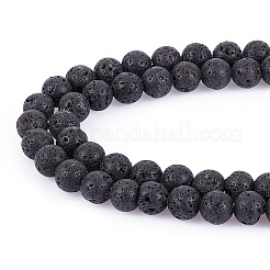 Synthetic Lava Rock Beads Strands&nbsp;G-S277-8mm-01
