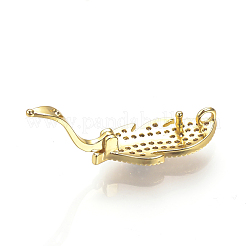 Brass Micro Pave Cubic Zirconia Enhancer Shortener Bails&nbsp;ZIRC-S058-28G