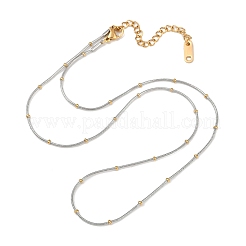 304 Stainless Steel Round Ball Snake Chain Necklaces for Women&nbsp;NJEW-K288-01GP
