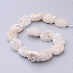 Electroplated Natural Quartz Crystal Beads Strands&nbsp;G-P150-13x18mm-01