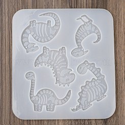 恐竜の骨格 DIY シリコンペンダント型  レジン型  UVレジン用  エポキシ樹脂ジュエリー作り  ホワイト  171x186x7mm  穴：2mm  内径：36.5~73x50x88.6mmmm&nbsp;SIMO-H012-01B