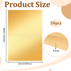 50 Sheets Tinfoil Paper Sheets for Craft Engraving&nbsp;DIY-PH0031-10B