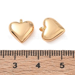 シーグレース真鍮チャーム  ハートチャーム  ニッケルフリー  18KGP本金メッキ  11x11x5mm  穴：1.2mm&nbsp;XGRQ7H154-956G