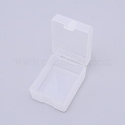 クリアプラスチックビーズ収納ケース  ヒンジ付き蓋付き  ビーズなど  長方形  透明  5.5x4.35x2.95cm&nbsp;CON-WH0072-37