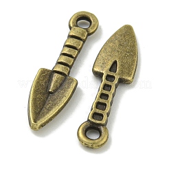 合金のチベット風チャーム  鉛フリー＆カドミウムフリー  シャベルの形  アンティークブロンズ  24.5x7x2mm  穴：2mm  約1052個/1000g&nbsp;TIBE-I026-6008AB