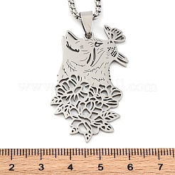 201 Stainless Steel Pendant Necklaces&nbsp;NJEW-C066-19P