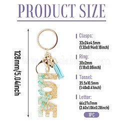 Alloy & Resin Tassel Keychainss&nbsp;AJEW-TADJ0001-20G-04