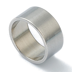 変色しない201ステンレススチールスペーサービーズ  チューブ  ステンレス鋼色  12x6mm  穴：10mm&nbsp;STAS-B006-16P-D