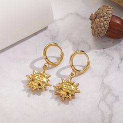 304 Stainless Steel Sun Hoop Earrings&nbsp;DT3255