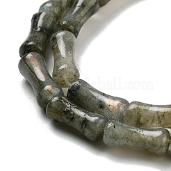 天然石ラブラドライトビーズ連売り  竹の共同  12x5x4mm  穴：1mm  約32個/連  14.96''（38センチメートル）&nbsp;G-Q178-A09-01