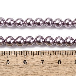 電気めっきシェルパールビーズ連売り  ラウンド  アザミ  6mm  穴：0.6mm  約67~68個/連  16.02~16.18''（40.7~41.1センチメートル）&nbsp;BSHE-G041-6mm-02
