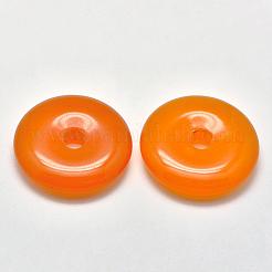 天然石翡翠ペンダント  染め  ドーナツ/円盤  ドーナツ幅：7.5mm  20x6.5mm  穴：5mm&nbsp;G-K208-15