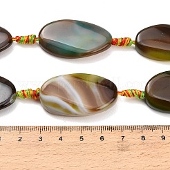 Natural Banded Agate Beads Strands&nbsp;G-F825-H01-03B