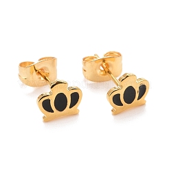 304 Stainless Steel Enamel Stud Earrings&nbsp;EJEW-B009-14G
