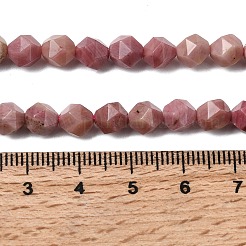 天然石ロードナイトビーズ連売り  スターカットラウンドビーズ  多面カット  5~6x5~6x5~6mm  穴：1~1.2mm  約64~68個/連  14.80''~15.04''（37.6~38.2センチメートル）&nbsp;G-Z119-A14-01