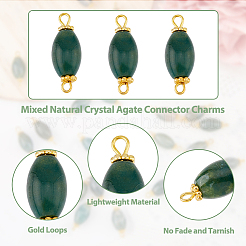 30Pcs Natural Moss Agate Connector Charms&nbsp;FIND-DC0003-54