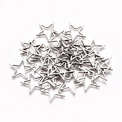 ステンレス鋼の連結リング  ジュエリー作りのための  スター  ステンレス鋼色  17x17.5x0.8mm  内径：8.5x11mm&nbsp;STAS-TAC0002-15-03P