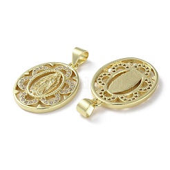 Rack Plating Brass Cubic Zirconia Pendants&nbsp;KK-M272-07G