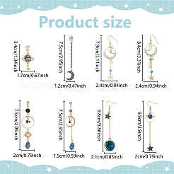 4 Set 4 Style Alloy Dangle Earrings & Stud Earrings&nbsp;EJEW-AN0004-88