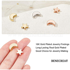 40Pcs 2 Style Brass Beads&nbsp;KK-BC0002-25