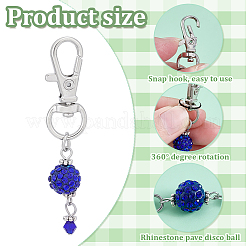28Pcs 14 Colors Rhinestone Pave Disco Ball and Bicone Glass Dress Zipper Helper&nbsp;HJEW-PH01984