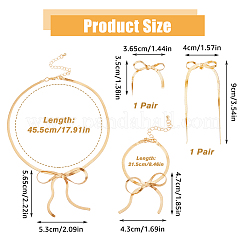 Bowknot Alloy Herringbone Chain Jewelry Kit for Women&nbsp;DIY-FH0006-56G