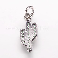 Brass Cubic Zirconia Pendants&nbsp;ZIRC-K070-24P